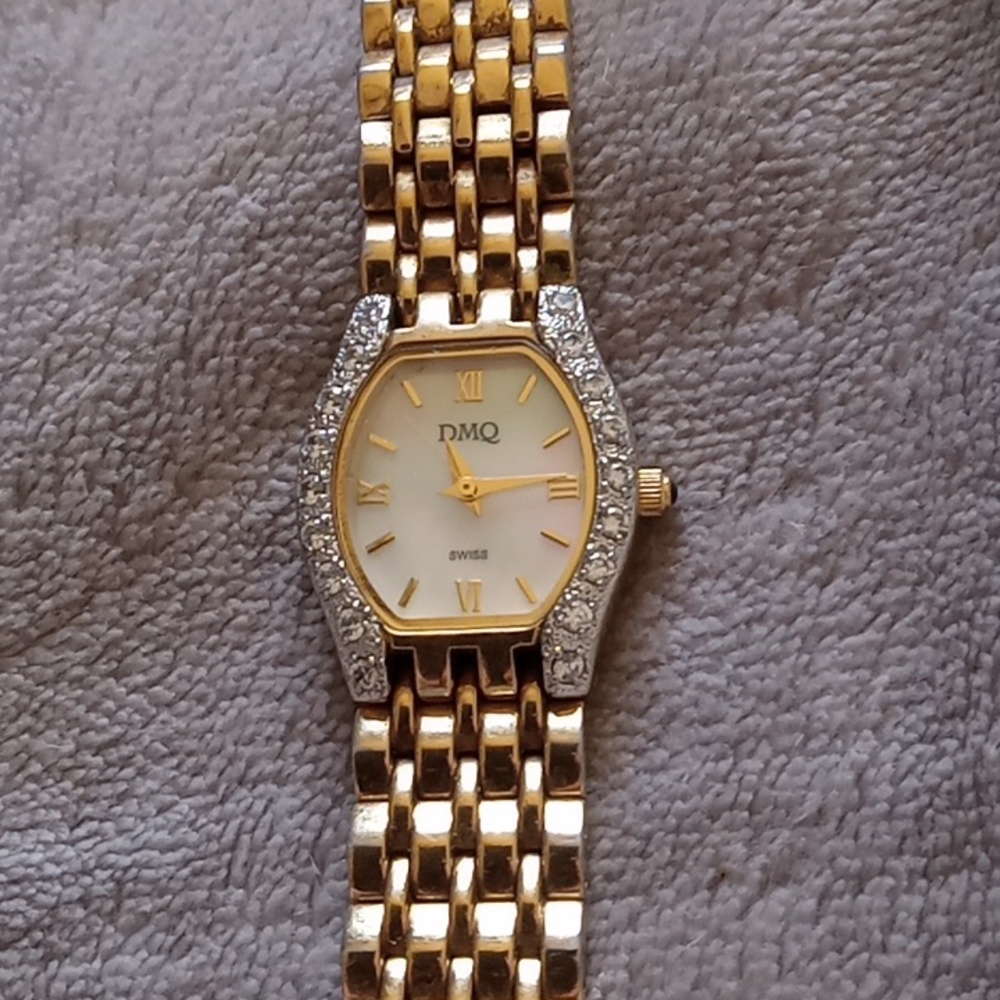 Watch with diamond accents
